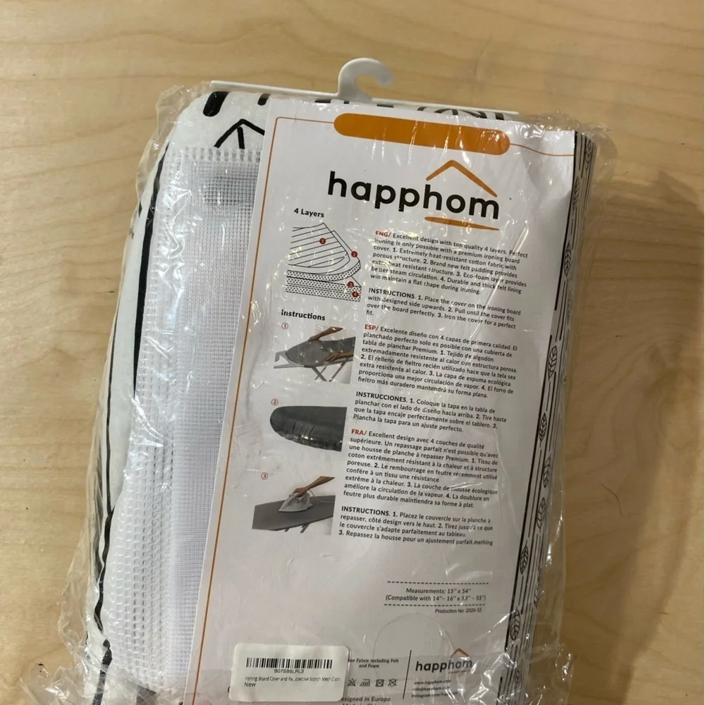 Happhon Ironing Board Cover, Mesh Protector, and Laundry Bag (EI) - Picture 11 of 11